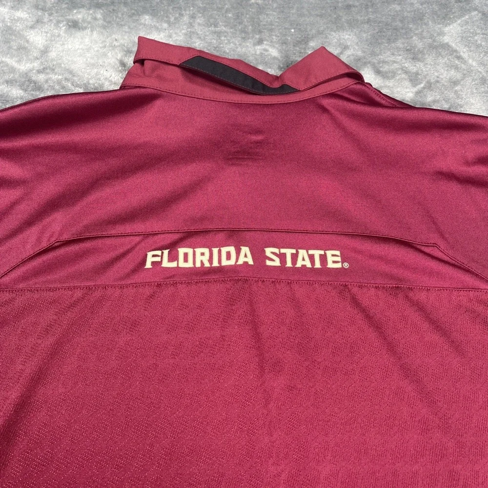 Florida State Seminoles Nike Polo Shirt Mens XL Golf Dri-Fit FSU Football Vented